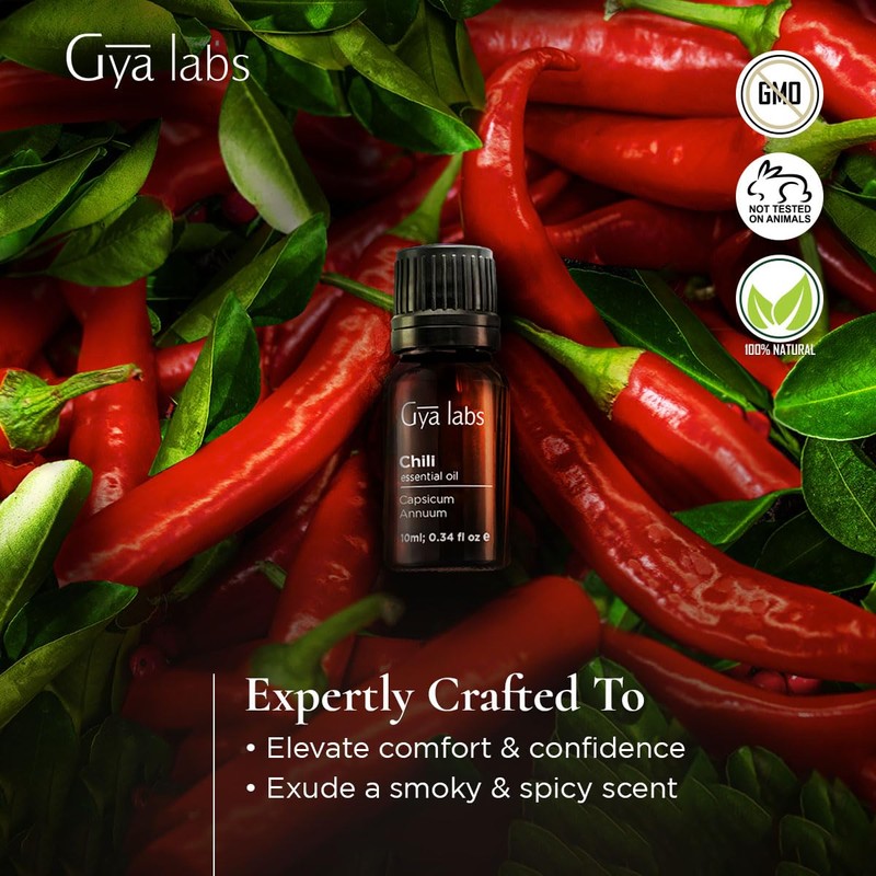 Gya Labs Chili Essential Oil (0.34 fl oz) - Strong,