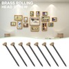 SING F LTD 100pcs Brass Knurled Head Picture Pins 25x1.4mm