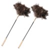 Extendable Ostrich Feather Duster 27-94 Inch, Natural Cleaning Duster Extension
