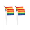 Rubie's 6-Pack Nylon Rainbow Flags, 3 x 5 Inches