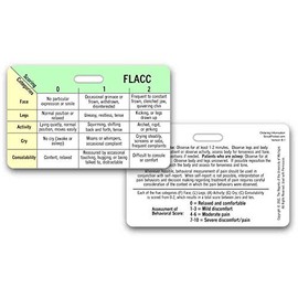 FLACC Pain Scale - Horizontal Badge Reference Card (1 Card)