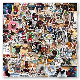 100Pcs Dog Stickers, Cartoon Cute Puppy Stickers for Water Bottles, Laptops, Skateboards, Notebooks, Vinyl Waterproof Reusable Pet Animal Decals for Kids and Teens