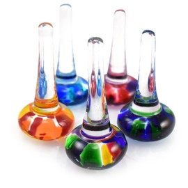 American Made Blown Glass Ring Holder, Confetti Color