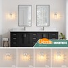 Shenmoyl Set of 2 Crystal Battery Operated Wall Sconce,Rechargeable Wall