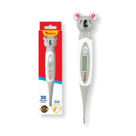 Termómetro Pediátrico Digital Diseño de Koala, Anatómico creado especialmente para Bebés y Niños, Lectura Rápida en 30 Segundos, Diseño práctico      