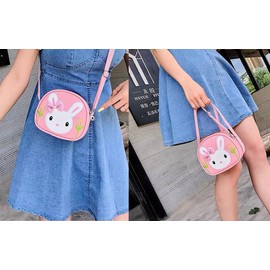 cotmcor Little Girls Purse for Kids, Cute Toddler Purse, Bunny Crossbody Bag Gift with Stickers