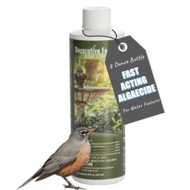 Fountain Algaecide and Clarifier - 8oz - Kills and Inhibits All Types of Algae Growth, Formulated for Small Ponds and Water Features, Treats up to 8,000 Gallons