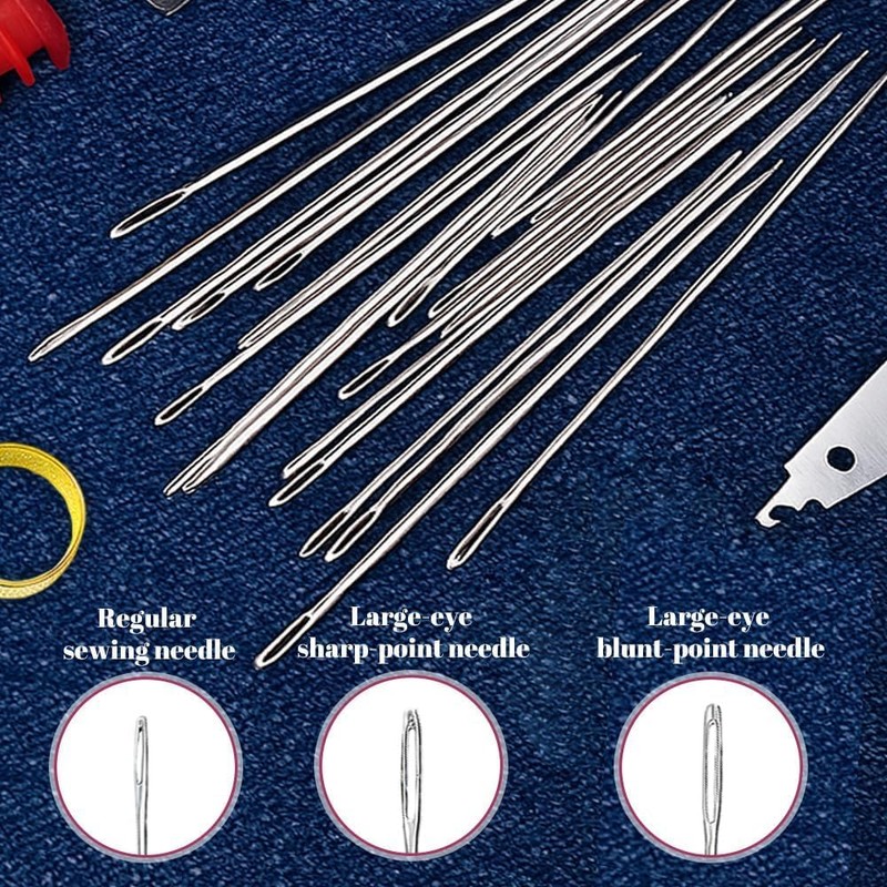 37PCS Sewing Tool Set, Needles Thread Hand Repair Tools, Embroidery