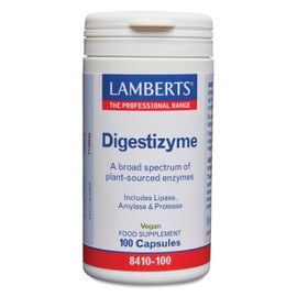 Lamberts Digestizyme – Broad Spectrum Plant Enzymes for Protein & Digestion – 100 Capsules