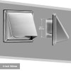 Aswalling 4-Inch External Extractor Wall Vent Outdoor Cushioned Non Return