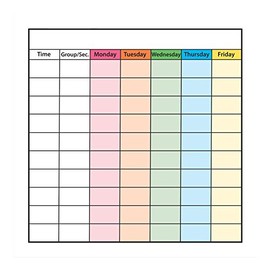 Flipside Products Frameworks 23" x 24" Dry Erase Classroom Schedule Magnet (90504)