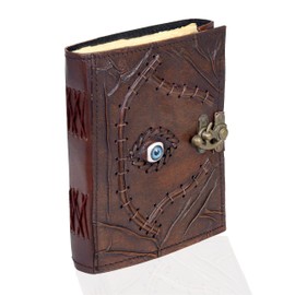 cuero Hocus Pocus Book of Spells Leather Journal Evil Eye Diary Girmoire Spell Book Prop Gifts