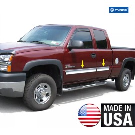 TYGER For 03-06 Chevy Silverado Extended Body Side Molding Trim 3.5" Wide 4PC