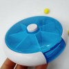 Snblzhef Pill Box, 7 Day Pill Dispenser, Round Pill Box,