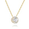 Kelli Myers 14K Gold Necklace for Women Crystal Solitaire 1.5