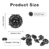 Lwzko 20 Pieces Rhinestone Buttons 20mm Rhinestone Buttons Black Vintage