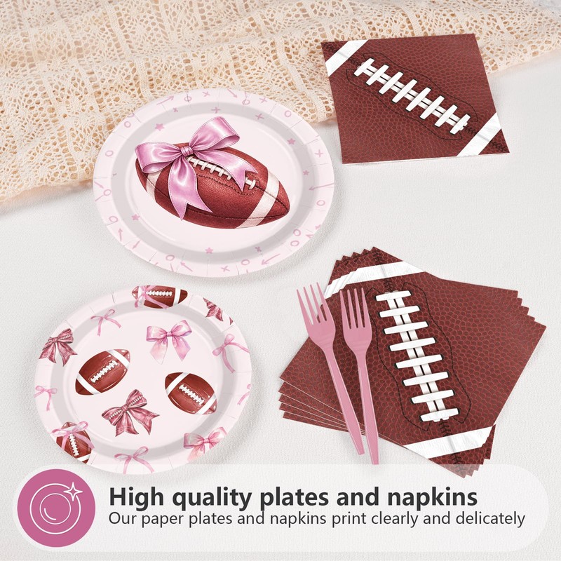 96Pcs Football Party Decorations for Girls, Serves 24