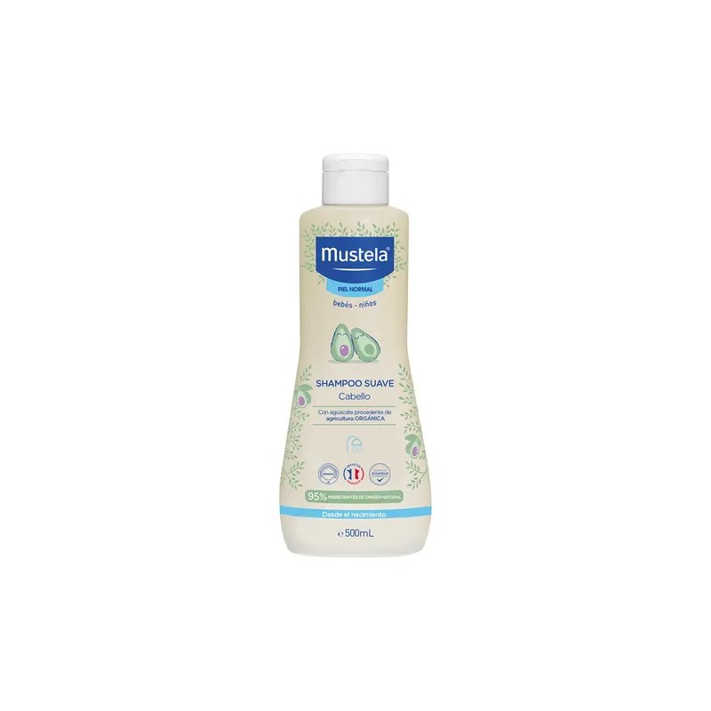 Mustela Shampoo Suave Hipoalergénico Sin Lágrimas Bebé 500ml