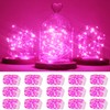 SmilingTown 15 Packs 20 Led Pink Fairy String Lights Battery