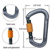 Climbing Carabiners, Auto Locking Carabiner Clips Heavy Duty for Rock