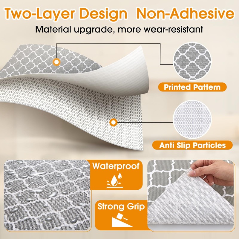 COAVAS Shelf Liner Drawer Liner Cabinet Liner Non-Slip, Textured Kitchen