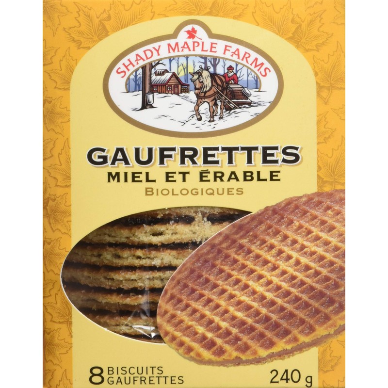 Citadelle Organic Honey and Maple Cookie Waffles, 240g
