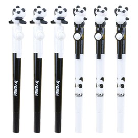 6 Pieces Panda Gel Pens, Decompression Pens, Cute Cartoon Stationery, Interesting Gel Pens, Student Supplies