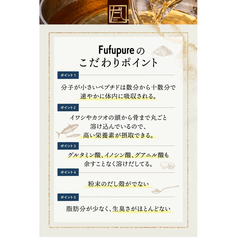 【医師監修】 飲む出汁 粉末 天然素材 200g 無添加【独自製法ｘだし殻残らず栄養丸ごと摂取】【メディアで活躍ｘ書籍執筆の女性医師も注目】 食塩不使用 豊富なカルシウム たんぱく質 Fufupure
