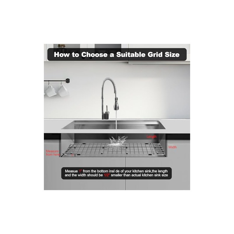 Stainless Steel Sink Grid and Protectors for Bottom of Kitchen