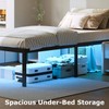 YORMDMO Full Bed Frame, 14 inch Bed Frame with LED