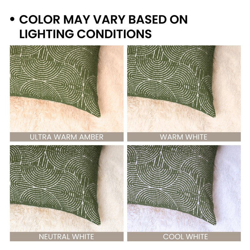 AELS Boho Decorative Textured Throw Pillow Covers 16x16, Modern Mid