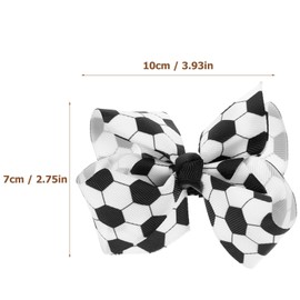 Beavorty Decor 2 pcs Soccer Bow Hair Clips Little Girl Hair Clips Cute Hair Clips Decorative Hair Clips Hair Clip