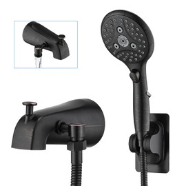 PROOX All Metal Bathtub Faucet with Sprayer Oil Rubbed Bronze,6 Settings Hand held Shower with ON/OFF Pause Switch, Bathtub Faucet with Sprayer