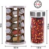 Orii 20 Jar Rotating Dark Acacia Wood Spice Rack with