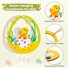 MELLIEX Pack of 10 Wooden Easter Pendants, Hollowed Easter Eggs