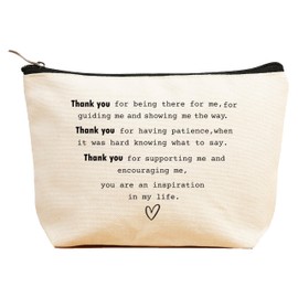 ZVMIS Thank You Gifts for Teacher,Godmother,Mom,Mentor,Coach,Leader,Boss,Best Friends-Appreciation Gift for Women,Thanksgiving New Year Christmas Gifts-Makeup Bag Gifts,Cosmetic Pouch,Travel Case