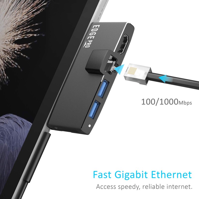 Surface Pro USB 3.0 Mini DP Hub Adapter, mbeat Edge