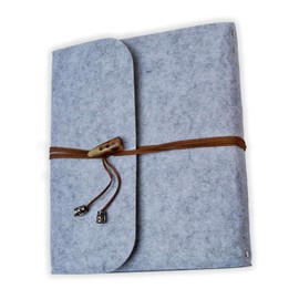 Danzetta Felt Photo Album Light Grey 24 x 28 cm with 30 Photo Inserts, 60 Pages to Design Yourself, Wedding Album DIY Family Photo Book for Gluing