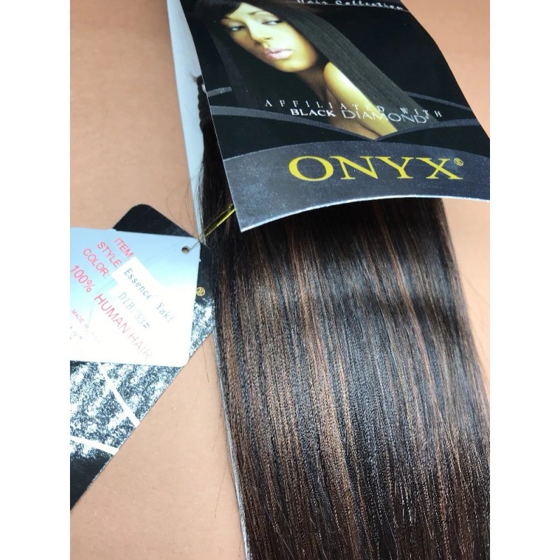 Onyx 100% Elite Human Hair Black Diamond _YAKI_12"_#D1B