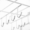UPKOCH Under Shelf Storage Rack with Multiple Hooks - Stainless