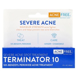 ACNE FREE Terminator 10 Severe Acne Spot Treatment, 1 fl oz (30 ml) – Fast-Acting Formula for Breakouts, Pimples & Blemish Reduction