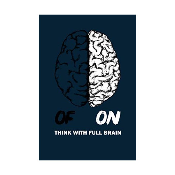 notebook college Think With Full BraiN, Blank Lined Ruled( 6x9