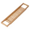 Bamboo Bathtub Tray Simple Durable Bathtub Rack Book Wine Holder