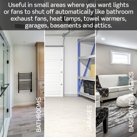 Leviton Leviton Countdown Timer Switch for bathroom fan and household lights, 5-10-15-30 min, No Neutral Required, Single Pole, 15A, 1/2 HP/9.8A Fan/Motor, DT130-1LW, White