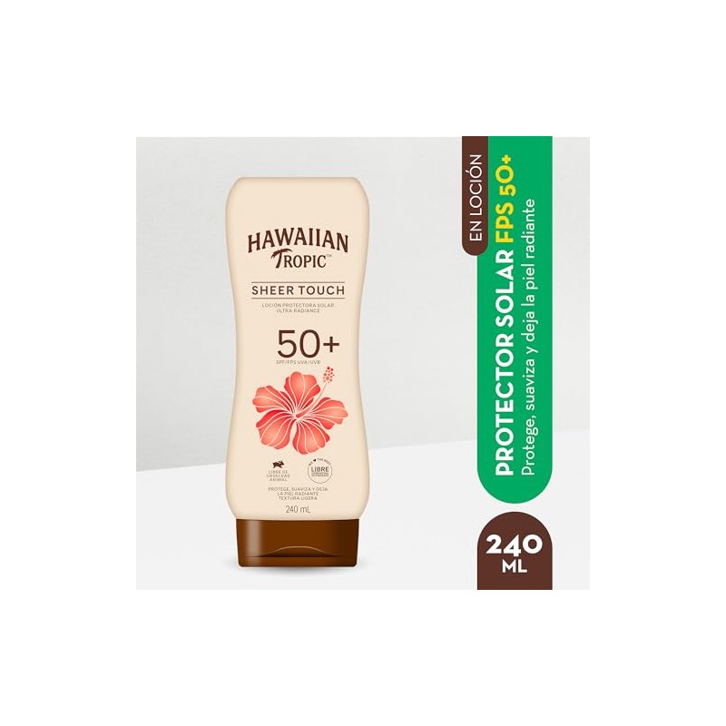 Hawaiian Tropic Sheer Protector Solar 50 FPS Loción de 240ml
