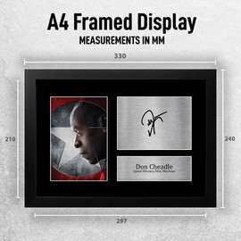 HWC Trading FR A4 Don Cheadle War Machine Gifts Printed Signed Autograph Picture for Movie Memorabilia Fans - A4 Framed