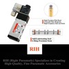 RIH Pneumatics Solenoid Valve 4V310-10 12V/24V/110V Series Single Coil Pilot-Operated