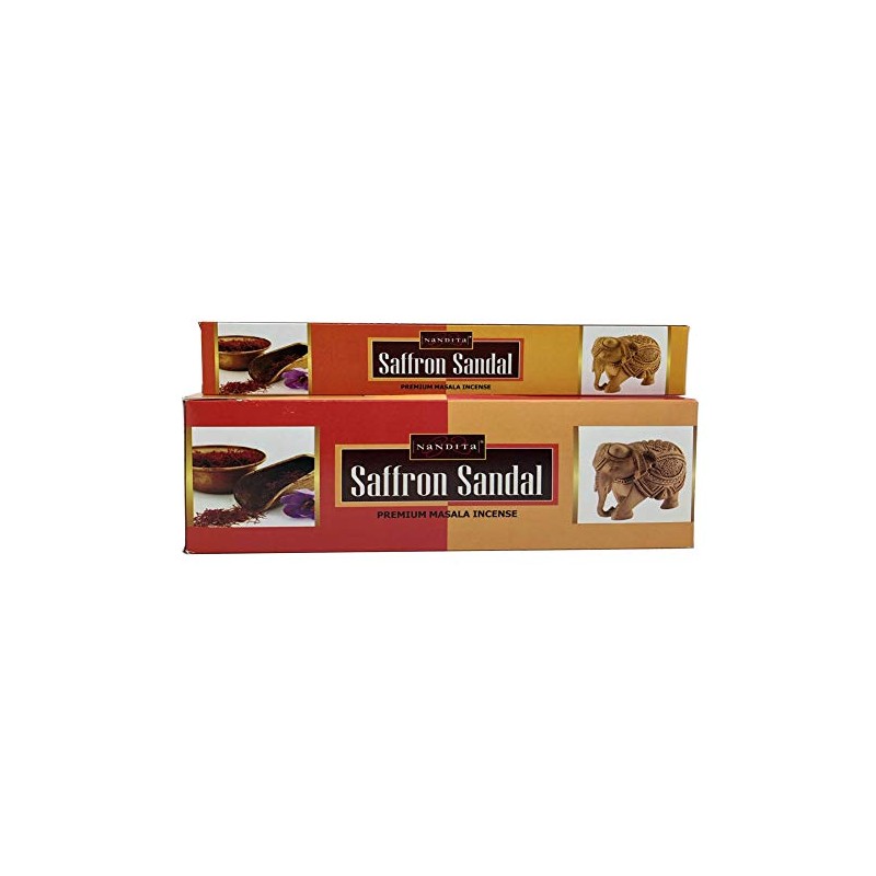 Nandita Saffron Sandal Premium Masala Incense Sticks - Pack of