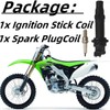 Ignition Stick Coil ＆ Spark Plug Set for Kawasaki KX250F