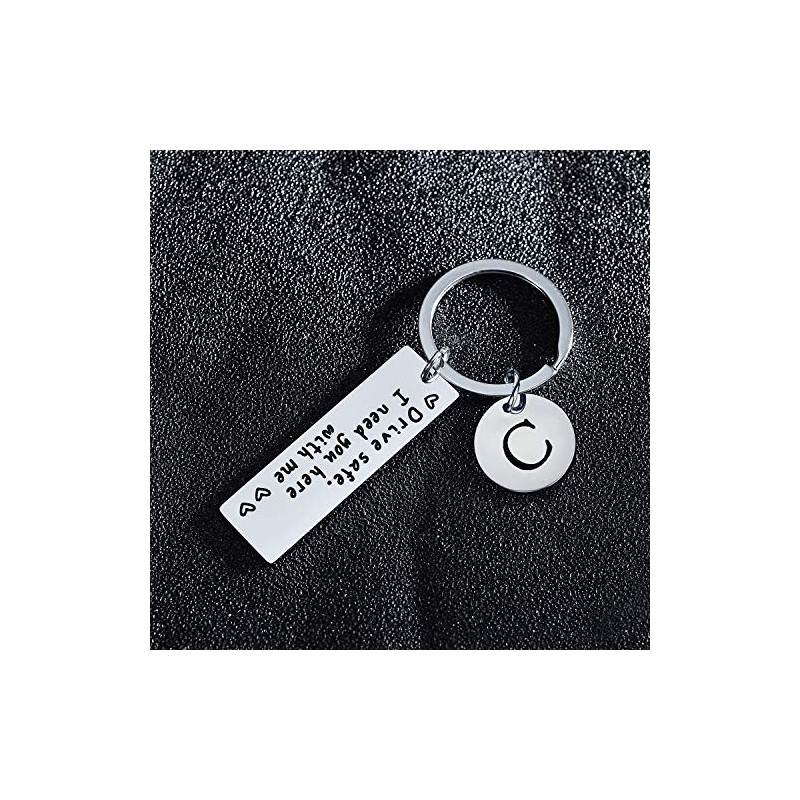 BESPMOSP Appreciatione Gifts 26 Letter Keychain Drive Safe Keychain A-Z